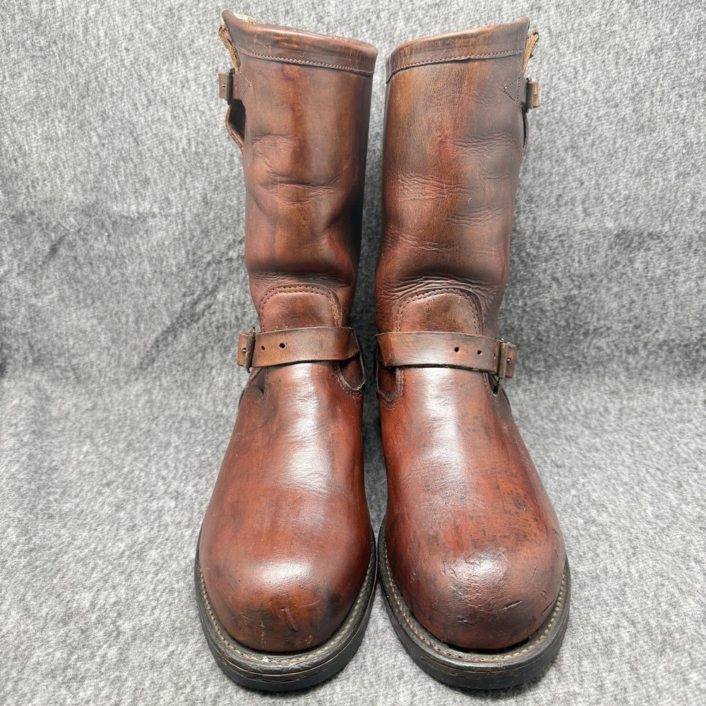 Chippewa USA Mens Engineer Boots 10.5D Brown Leather Motorcycle Biker 27864 - Picture 2 of 10
